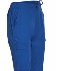 Semi-Elastic Waist Scrub Pants, Ladies